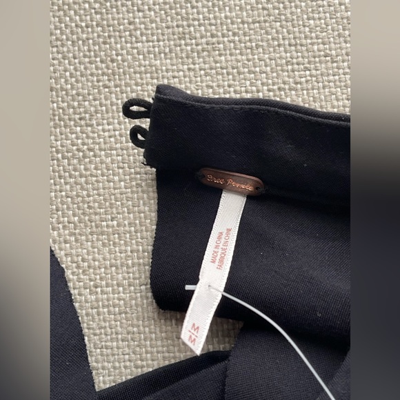 New Free People Sweet Talk Frill Mini Dress In Black Size M - Picture 12 of 13